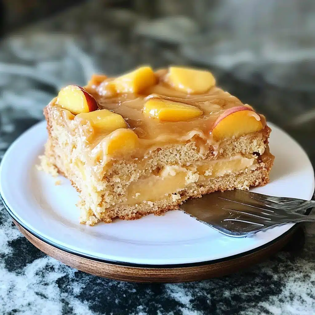 Peach Cake With Brown Sugar Frosting