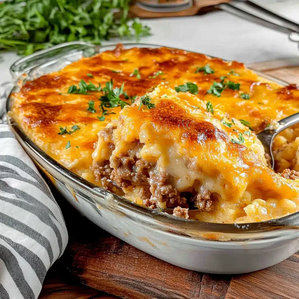 Cheddar Bay Biscuit Ground Beef Cobbler
