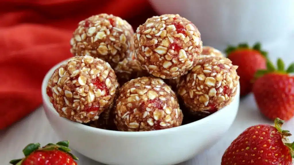 Strawberry Shortcake Energy Bites