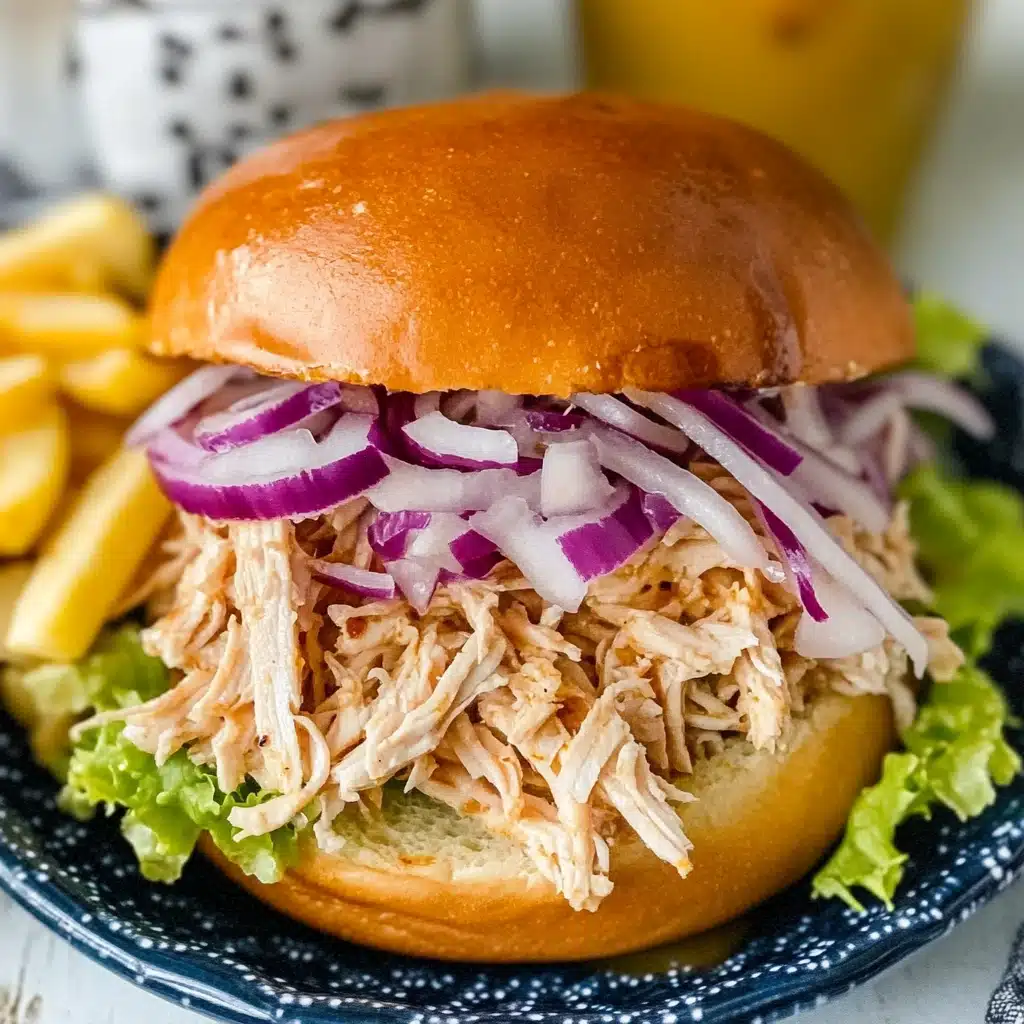 Slow Cooker Honey Mustard Shredded Chicken Sandwich Recipe