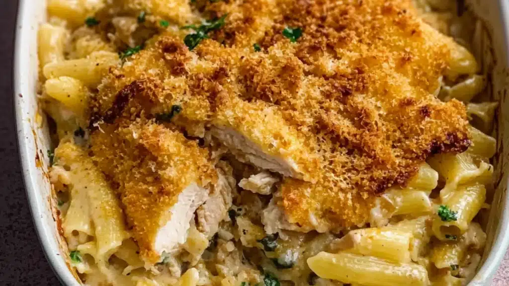 Chicken Kiev Pasta Bake