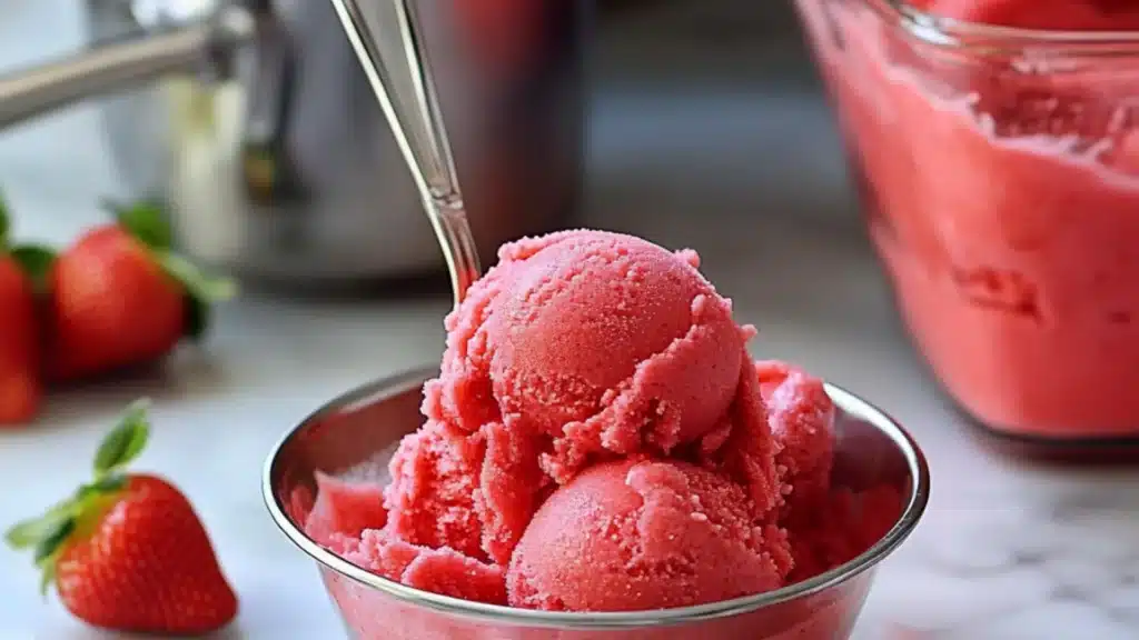 Frozen Strawberry Sorbet