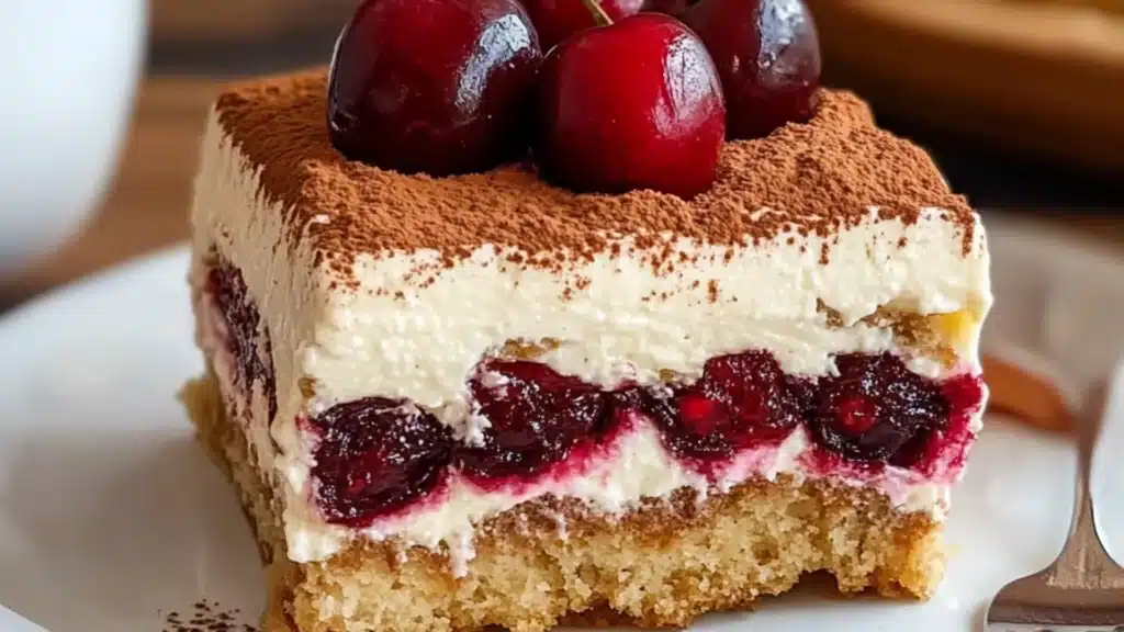 the cover of cherry amarettoo tirami is stacked on top of each other