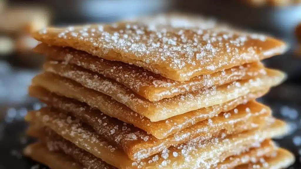 Delicious churro cracker candy showcasing a crunchy texture and sweet cinnamon flavor, highlighting an easy recipe to enjoy. Perfect for snacking anytime!