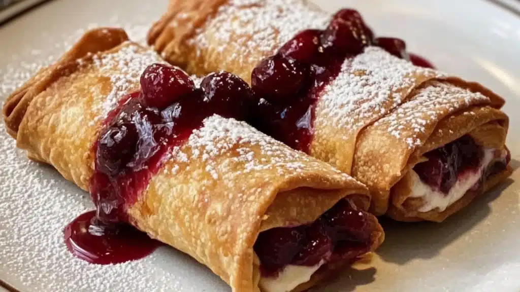 Cherry Cream Cheese Egg Rolls
