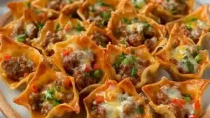 Sausage Wonton Cups