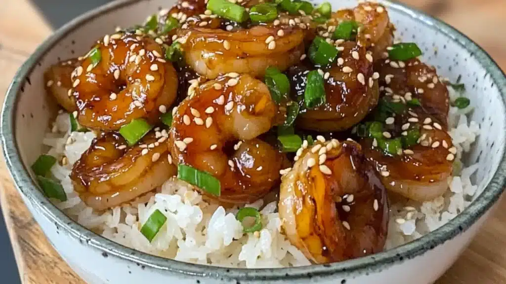 Honey Garlic Shrimp and Rice