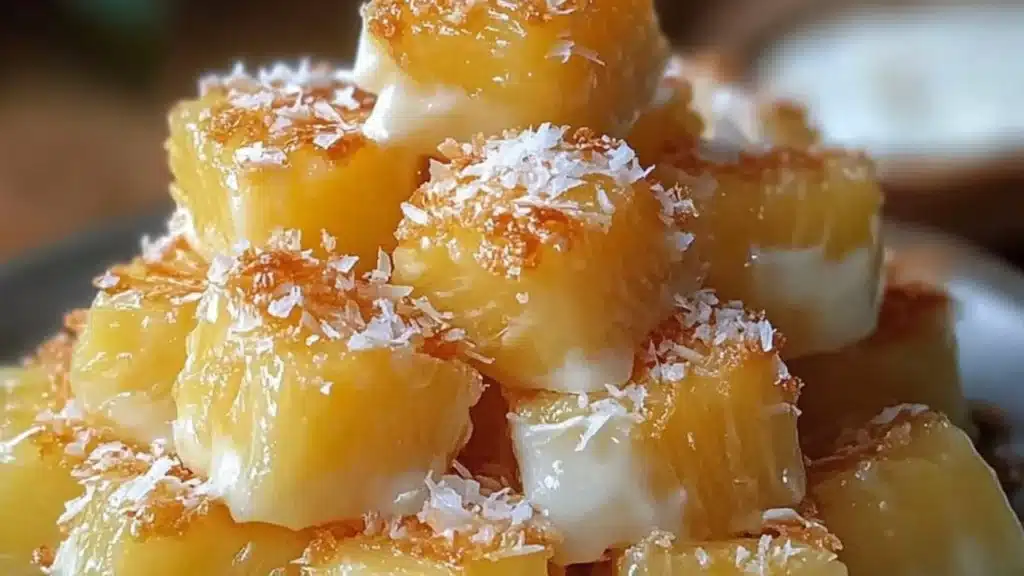 Malibu Soaked Pineapple Bites