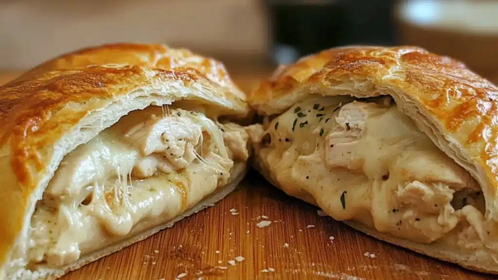 Baked Chicken Alfredo Calzones