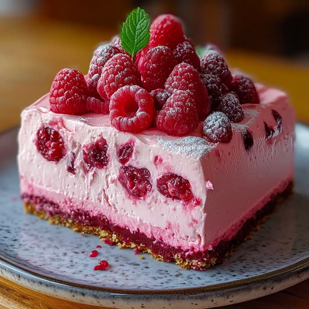 the pink velvet raspberry cheesecake is ready to be eaten
