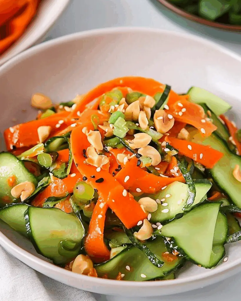 Quick Thai Carrot and Cucumber Ribbon Salad