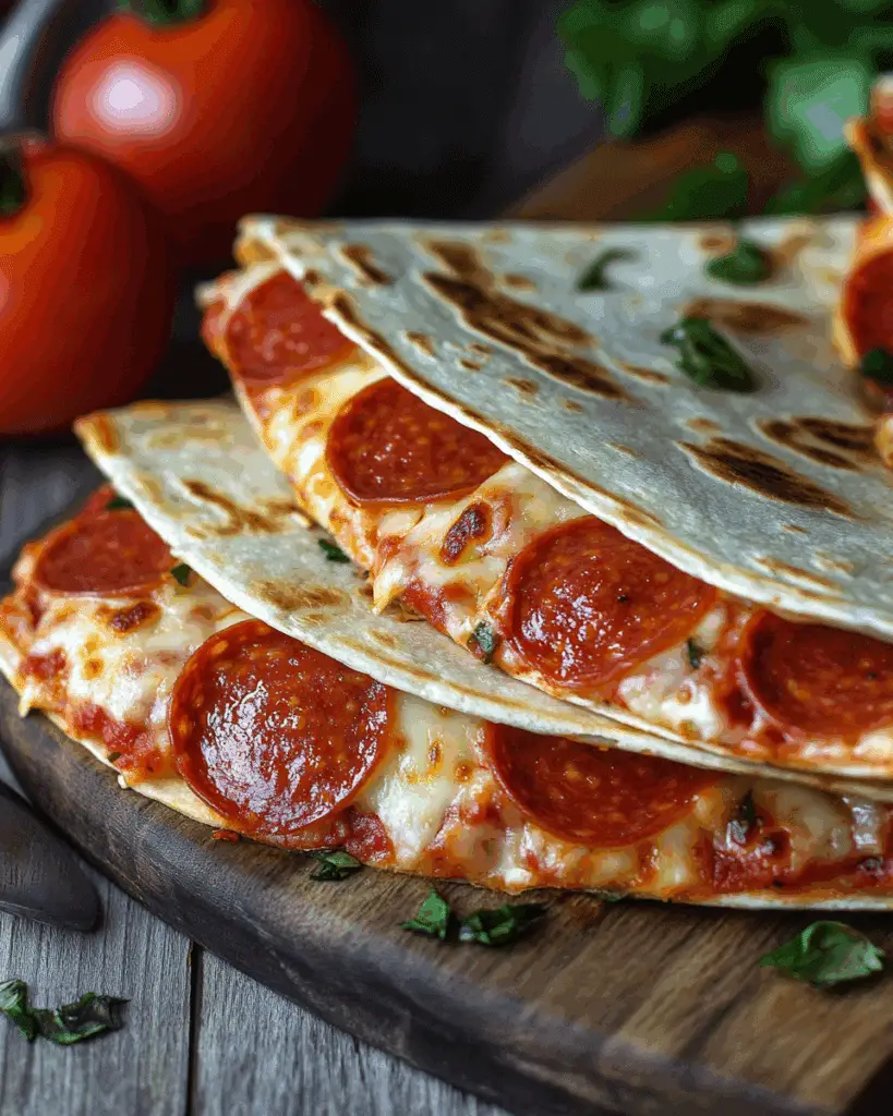 Pepperoni Pizza Quesadilla
