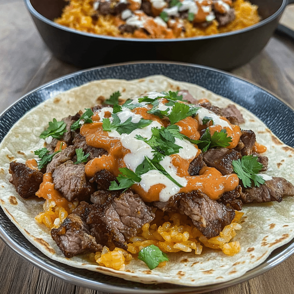 Steak and Queso Rice