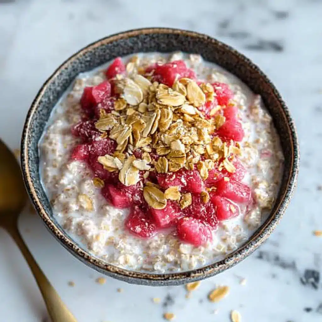 Creamy Rhubarb Overnight Oats