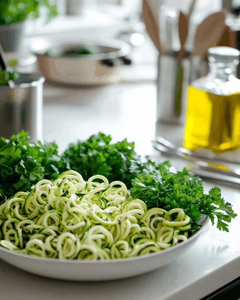 Chicken Alfredo with Zucchini Noodles