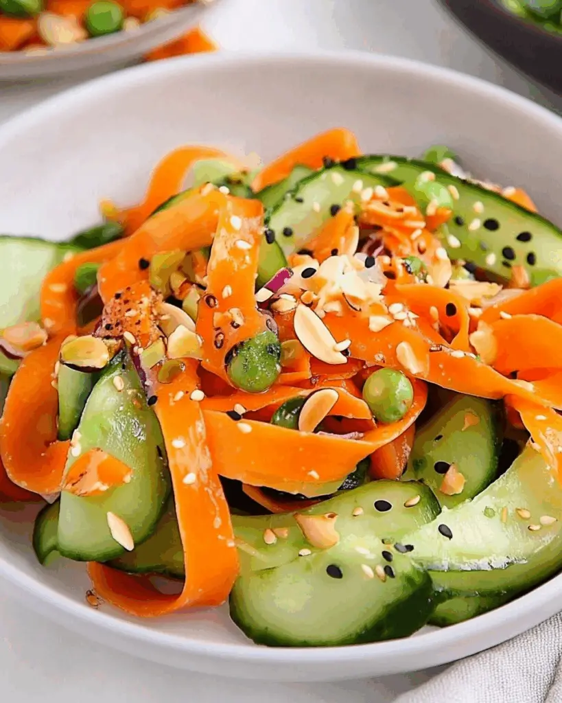 Quick Thai Carrot and Cucumber Ribbon Salad