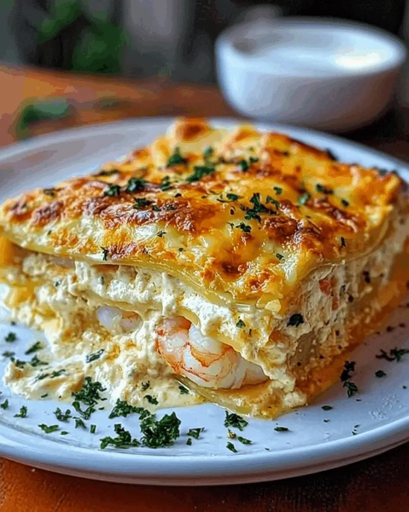  Garlic Butter Shrimp Scampi Lasagna