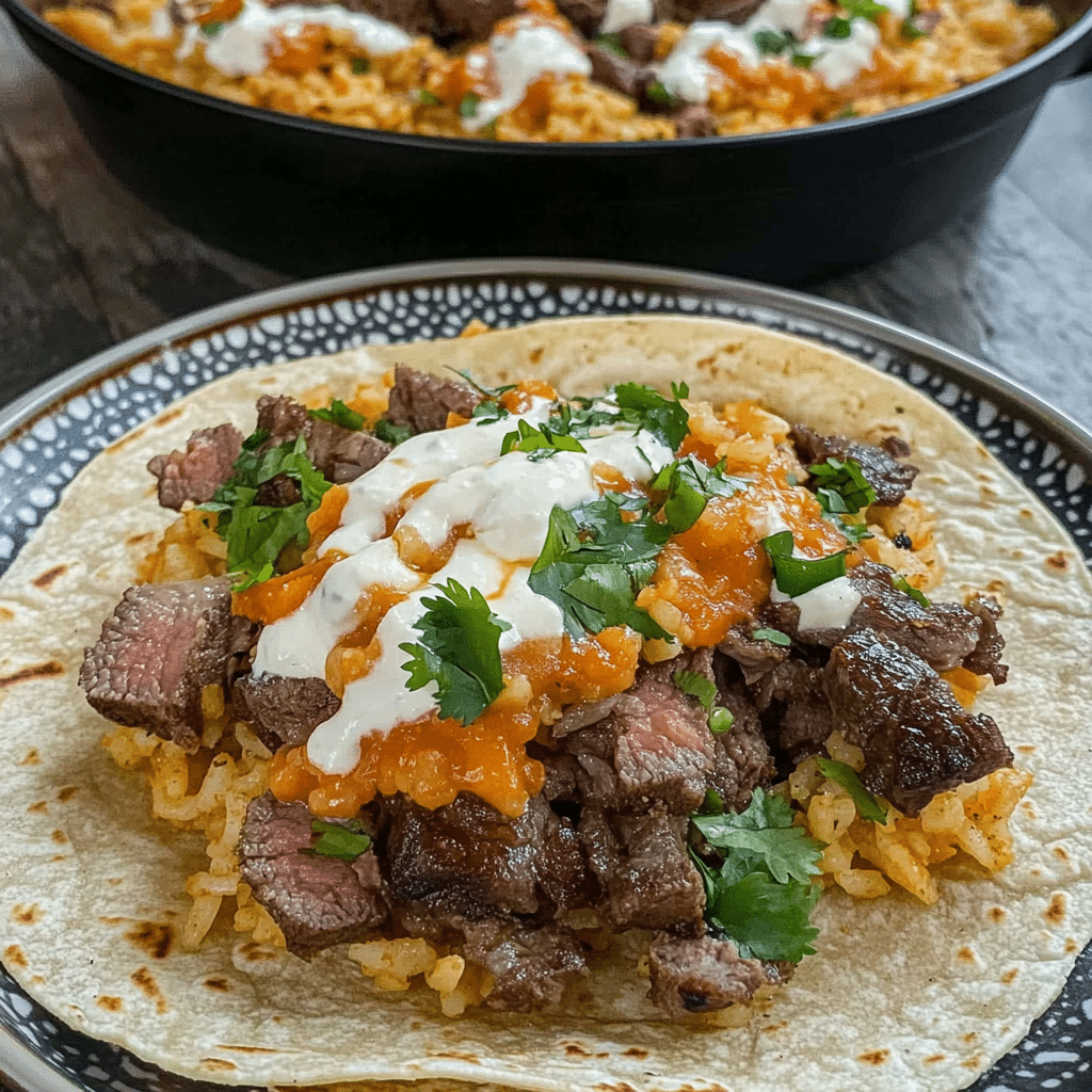 Steak and Queso Rice