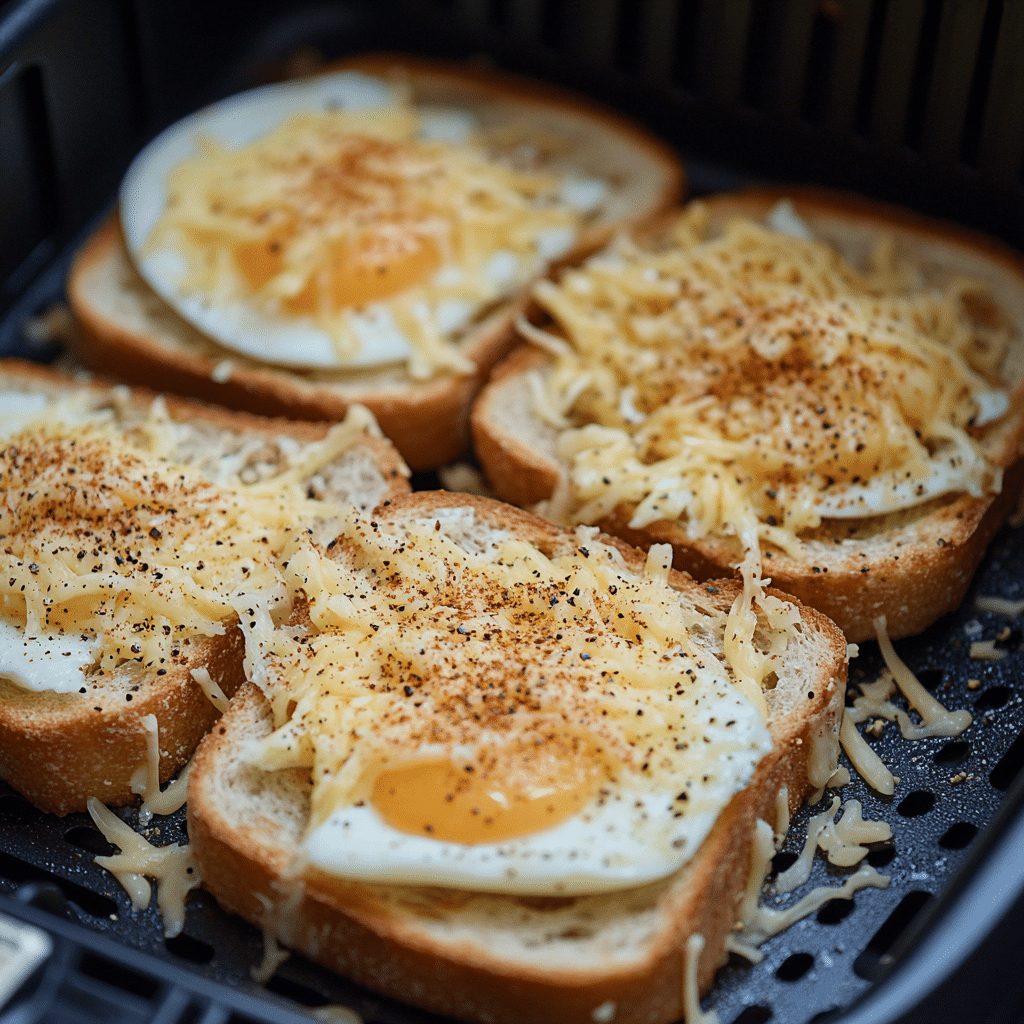 Air Fryer Egg and Cheese Toast