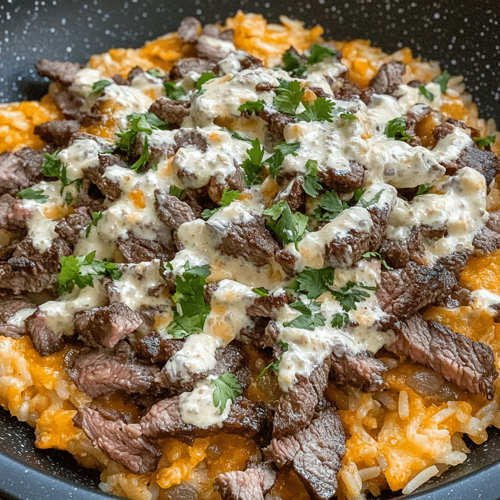 Steak and Queso Rice