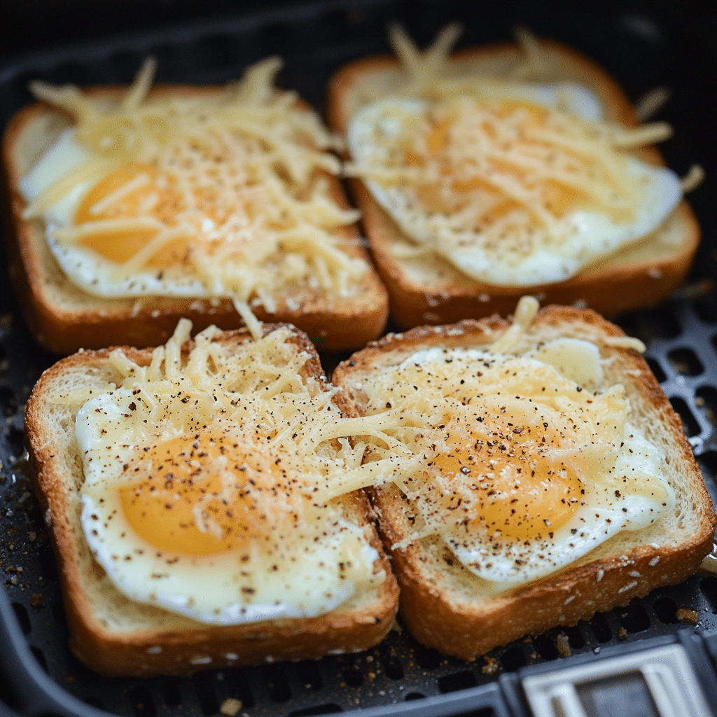 Air Fryer Egg and Cheese Toast