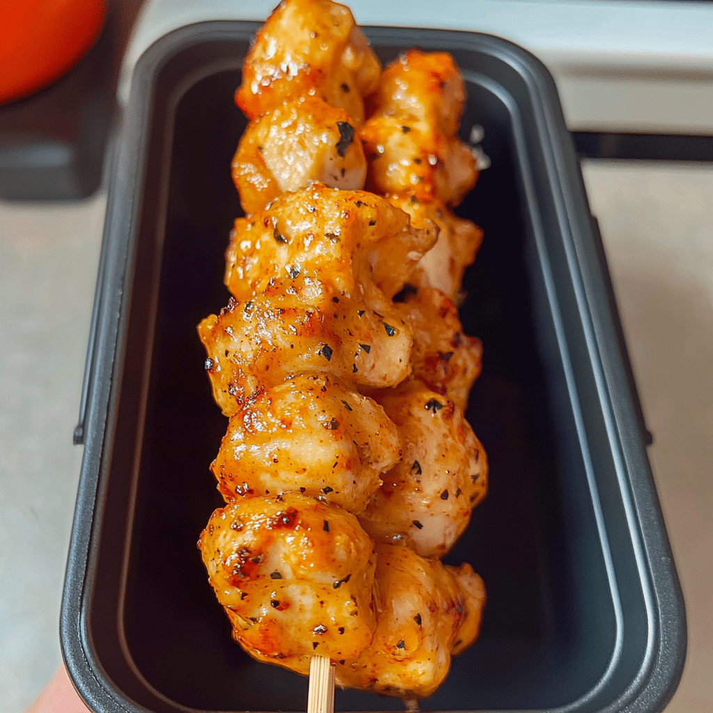 Garlic Parmesan Chicken Skewers