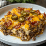Low-Carb Bacon Cheeseburger Casserole