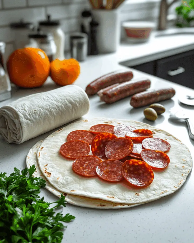 Pepperoni Pizza Quesadilla