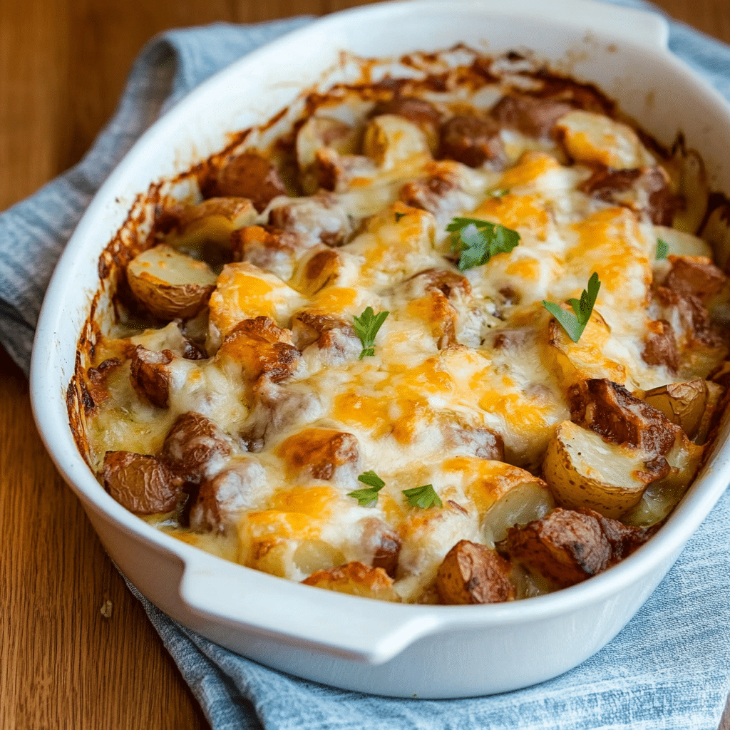 Cheesy Mississippi Mud Potatoes
