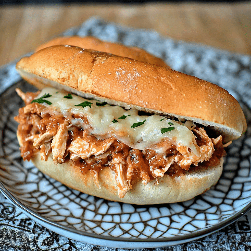 Slow Cooker Chicken Parmigiana Sandwiches