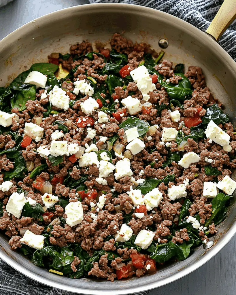 Mediterranean Ground Beef Skillet