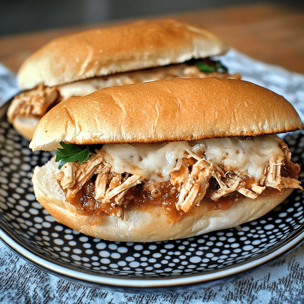 Slow Cooker Chicken Parmigiana Sandwiches