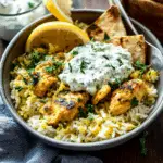 Dump and Bake Chicken Tzatziki Rice