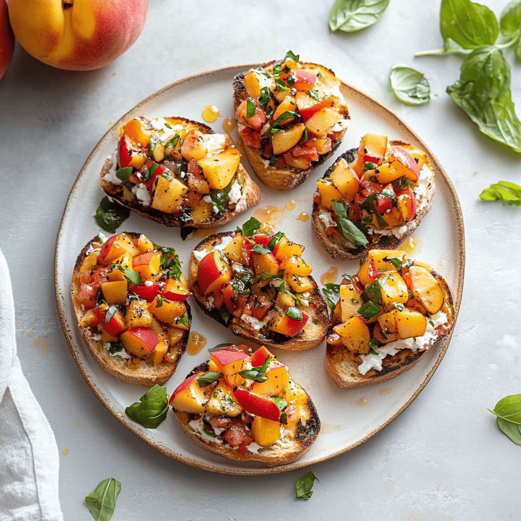 Peach Bruschetta