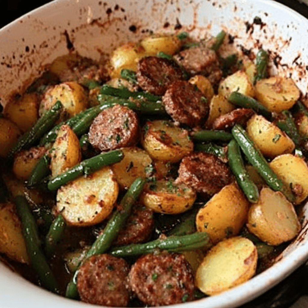 Sausage Green Bean Potato Casserole