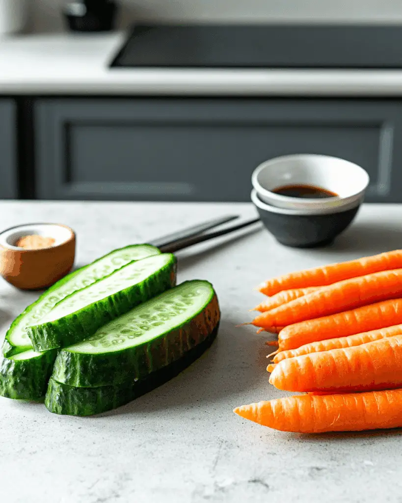 Quick Thai Carrot and Cucumber Ribbon Salad