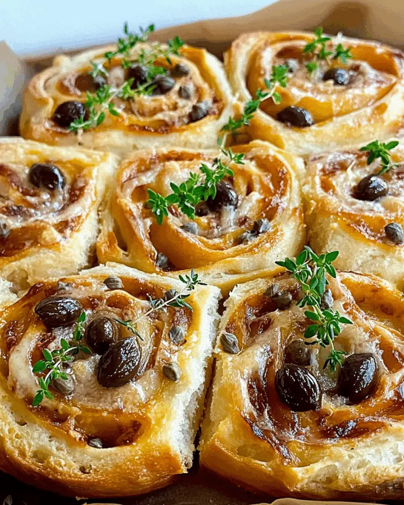 Olive and Cheese Bread with Capers and Thyme