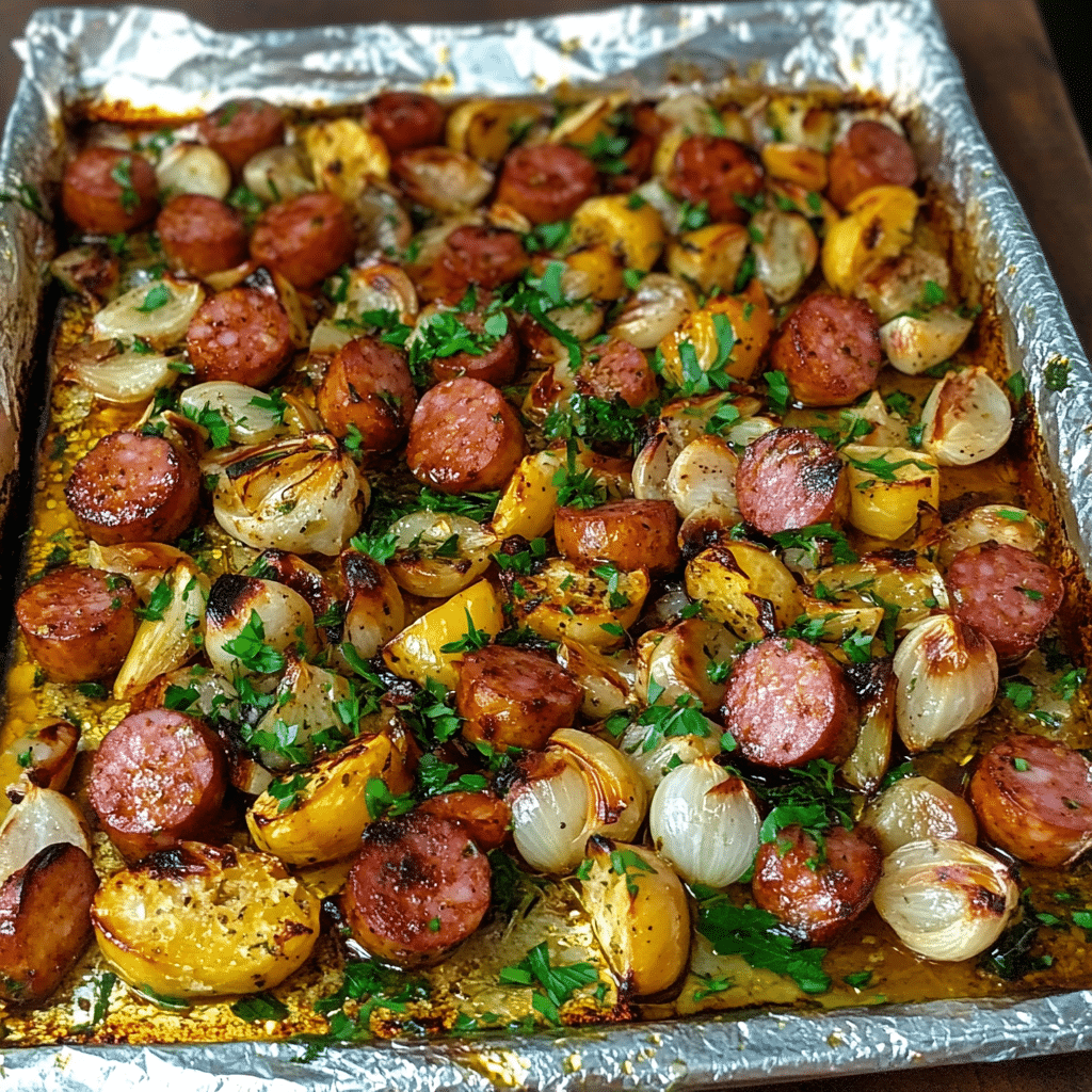 Sheet Pan Honey Garlic Kielbasa