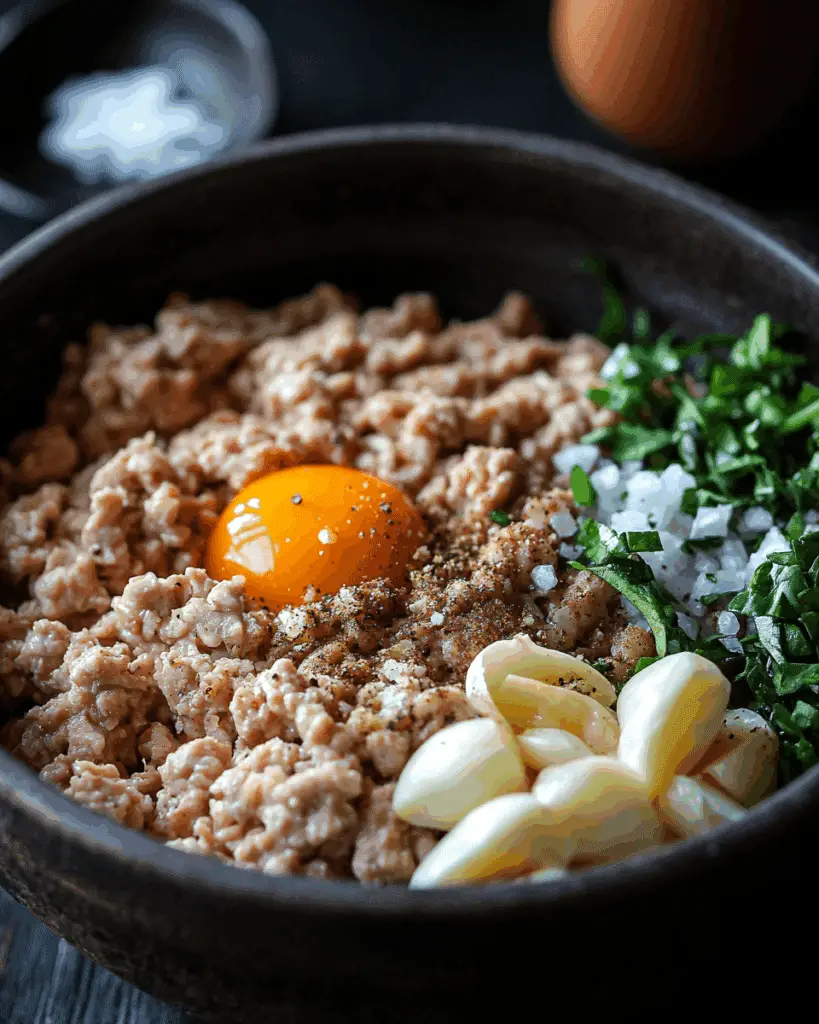 Chicken Meatballs with Spinach Alfredo Sauce