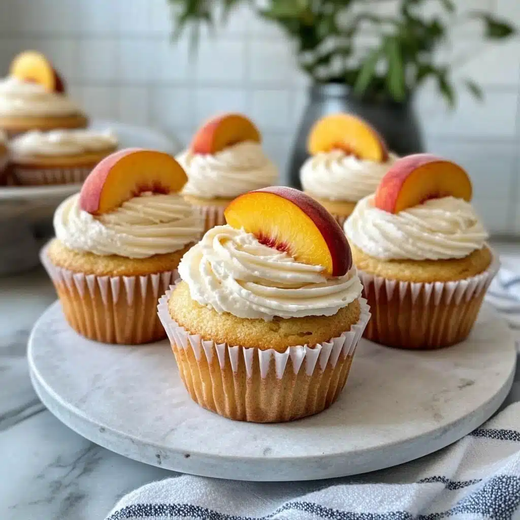 honey peach cream cheese cupcakes