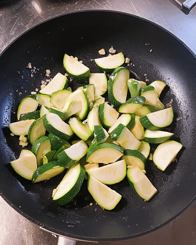Sautéed Zucchini and Tomatoes with Gluten-Free Spaghetti