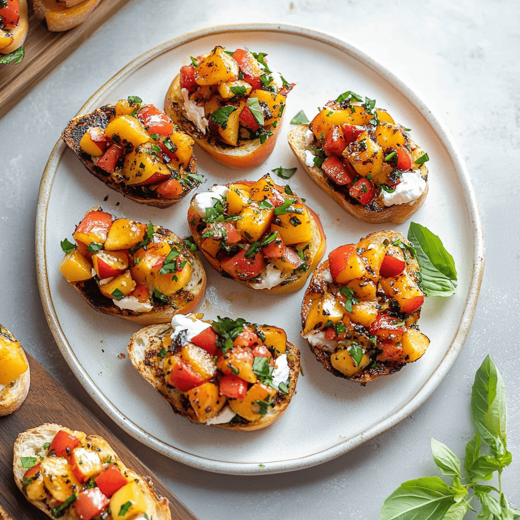 Peach Bruschetta