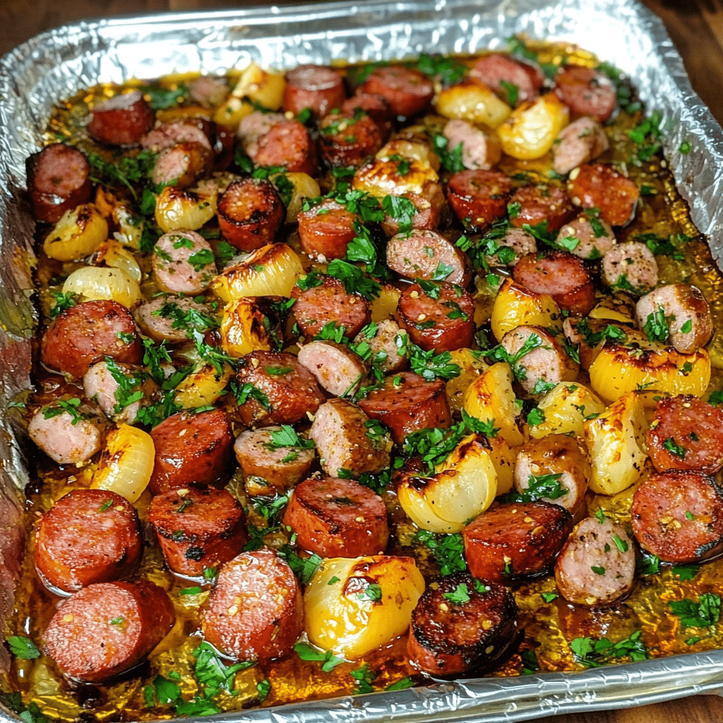 Sheet Pan Honey Garlic Kielbasa