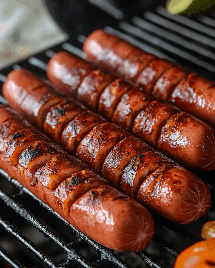Marinated Grilled Hot Dogs