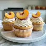 honey peach cream cheese cupcakes