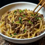 Mongolian Ground Beef and Noodles
