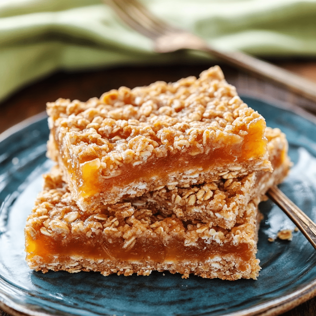Apricot Oatmeal Crumble Bars