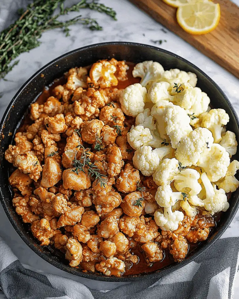 Garlic Butter Turkey with Cauliflower