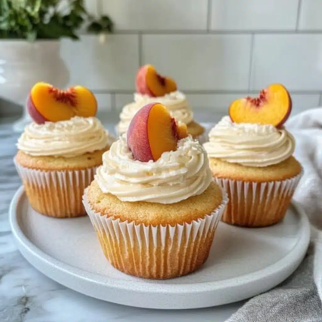 honey peach cream cheese cupcakes