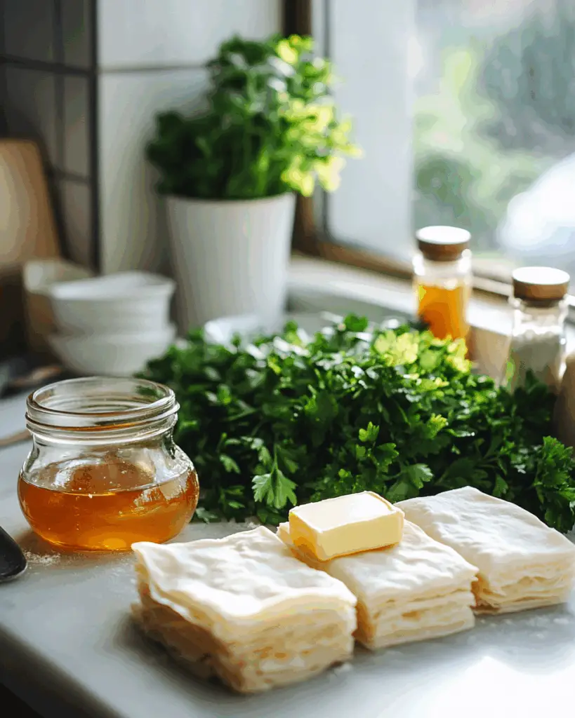 Feta Phyllo Rolls with Chili Honey